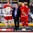 BUFFALO, NEW YORK - JANUARY 2: Denmark's Jonas Rondbjerg #16 and Belarus' Vladislav Yeryomenko #8 receive player of the game awards following their match-up during the relegation round of the 2018 IIHF World Junior Championship. (Photo by Andrea Cardin/HHOF-IIHF Images)

